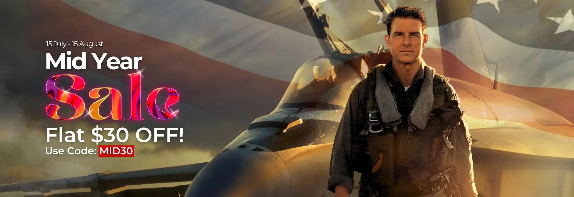 Top Gun Outfit Mid Year Sale Banner