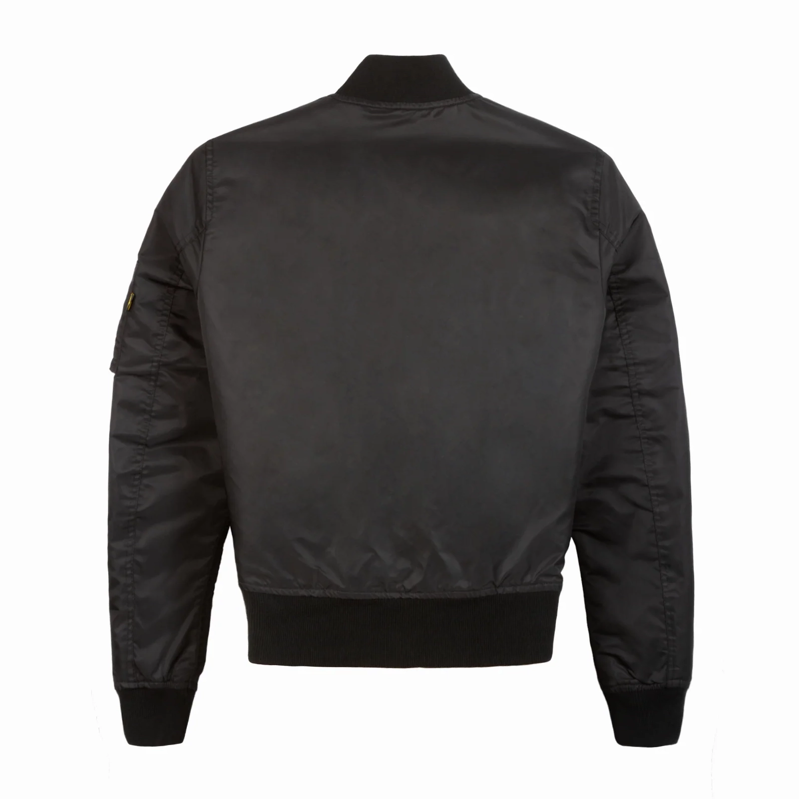 Women's Miss Top Gun Ma-1 Black Satin Bomber Jacket