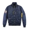 Top Gun Air Rescue Navy Varsity Jacket