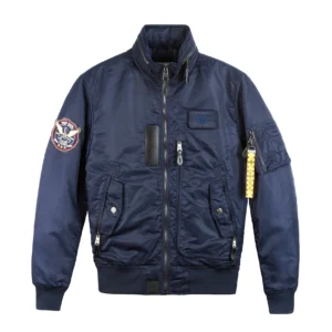 Top Gun Air Rescue Navy Varsity Jacket