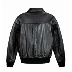 Top Gun Aviator Luxury Zipper Bomber Leather Jacket