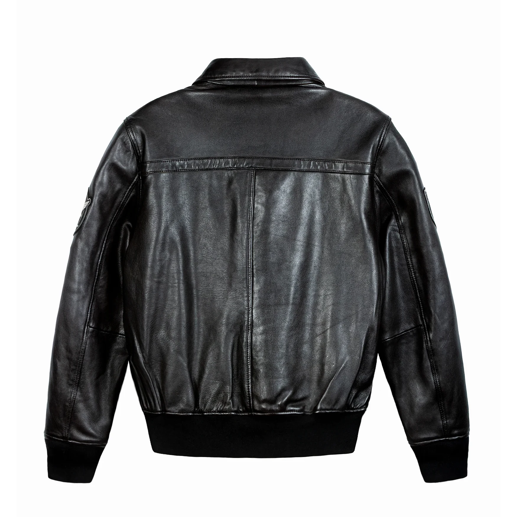 Top Gun Aviator Luxury Zipper Bomber Leather Jacket