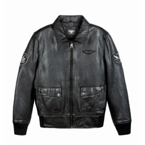 Top Gun Aviator Luxury Zipper Leather Jacket