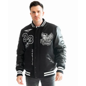 Top Gun Flying Legend Black Varsity Jacket