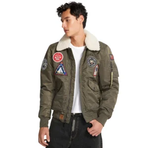 Top Gun Force CW45 Shearling Zipper Jacket