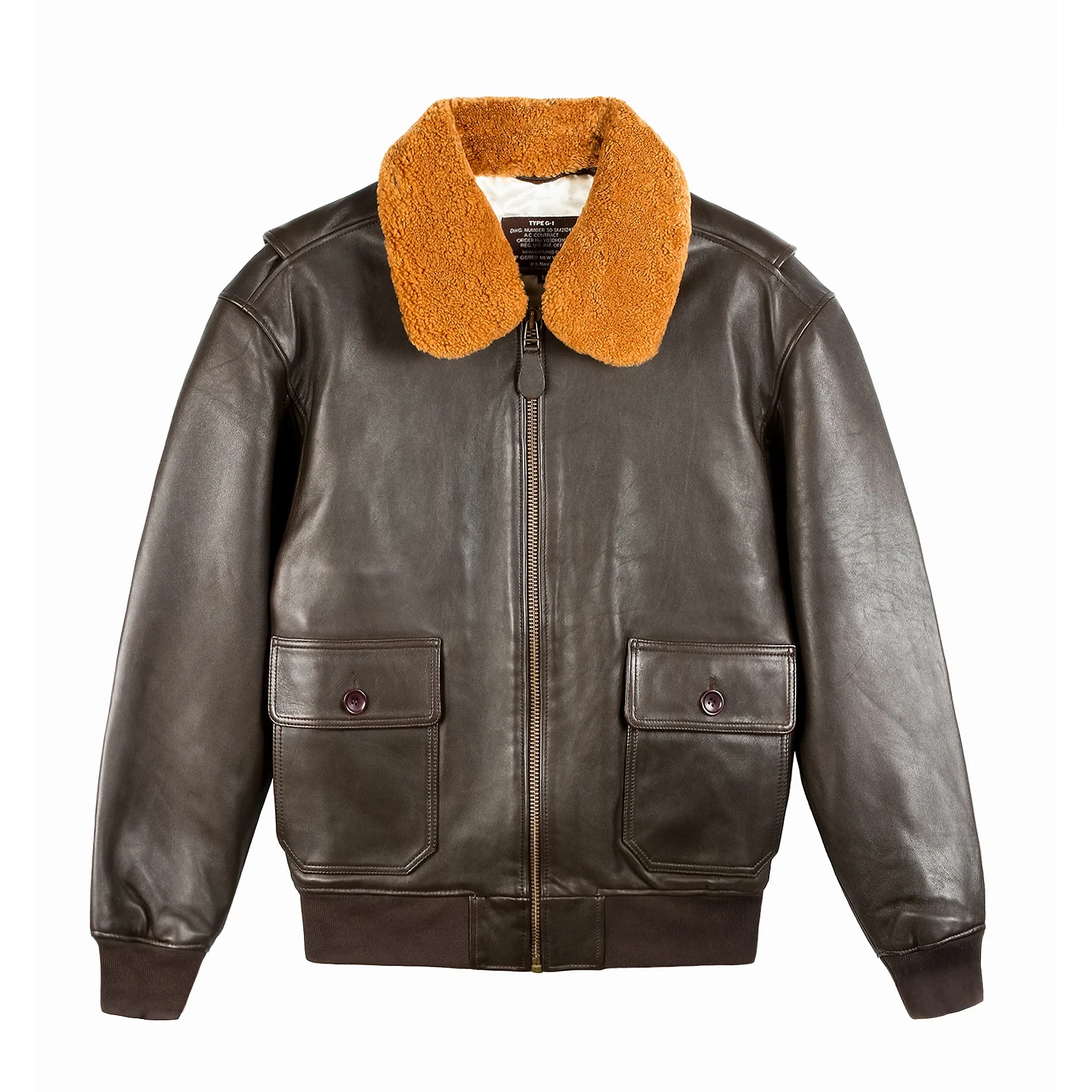 Top Gun G-1 Military Leather Bomber Jacket