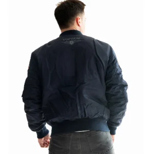 top gun MA-1 navy satin bomber jacket