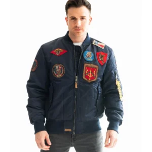 top gun MA-1 navy zipper bomber jacket