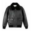 Top Gun Military G-1 Black Leather Bomber Jacket