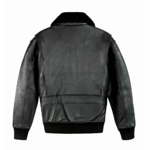 Top Gun Military G-1 Removeable Fur Collar Leather Jacket