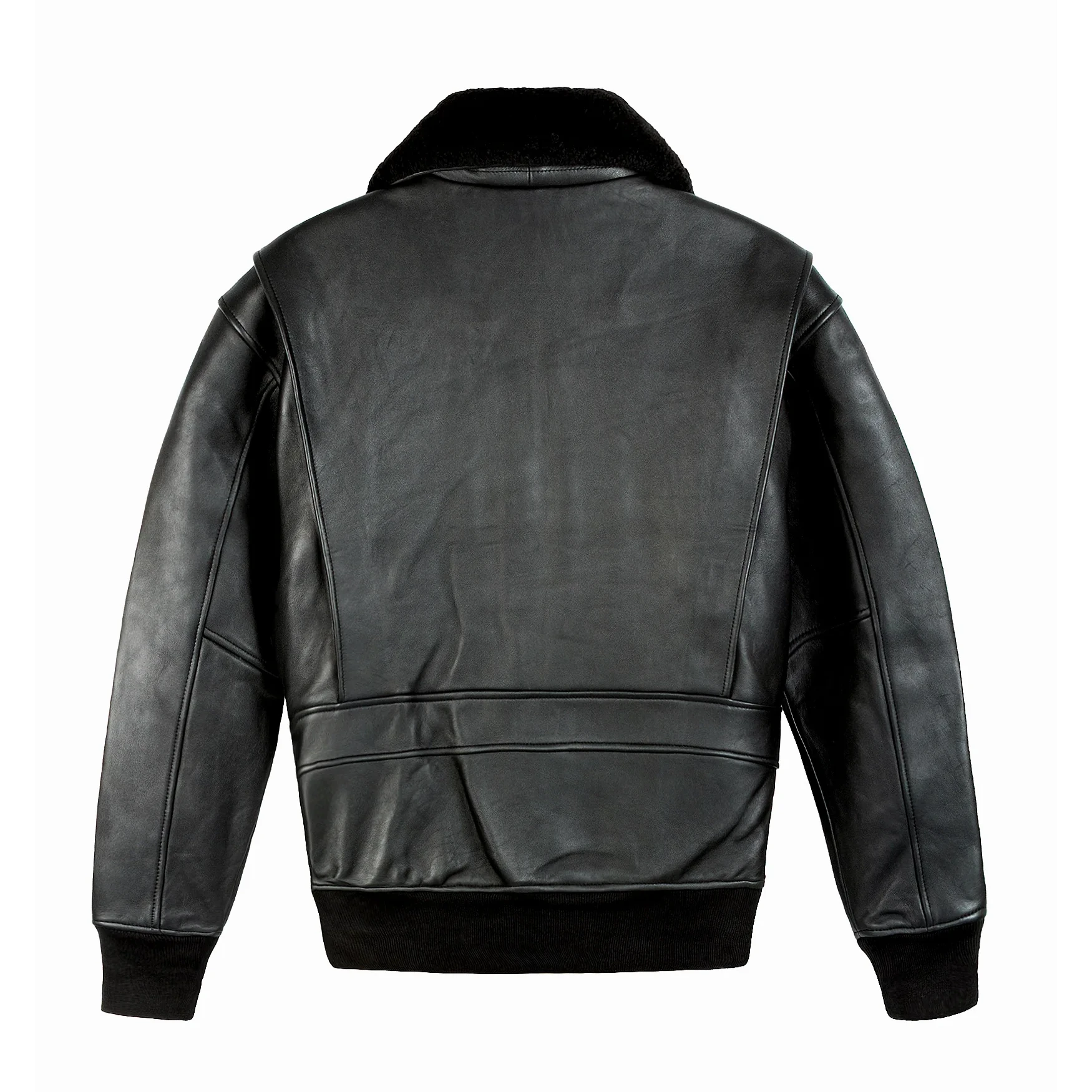 Top Gun Military G-1 Removeable Fur Collar Leather Jacket