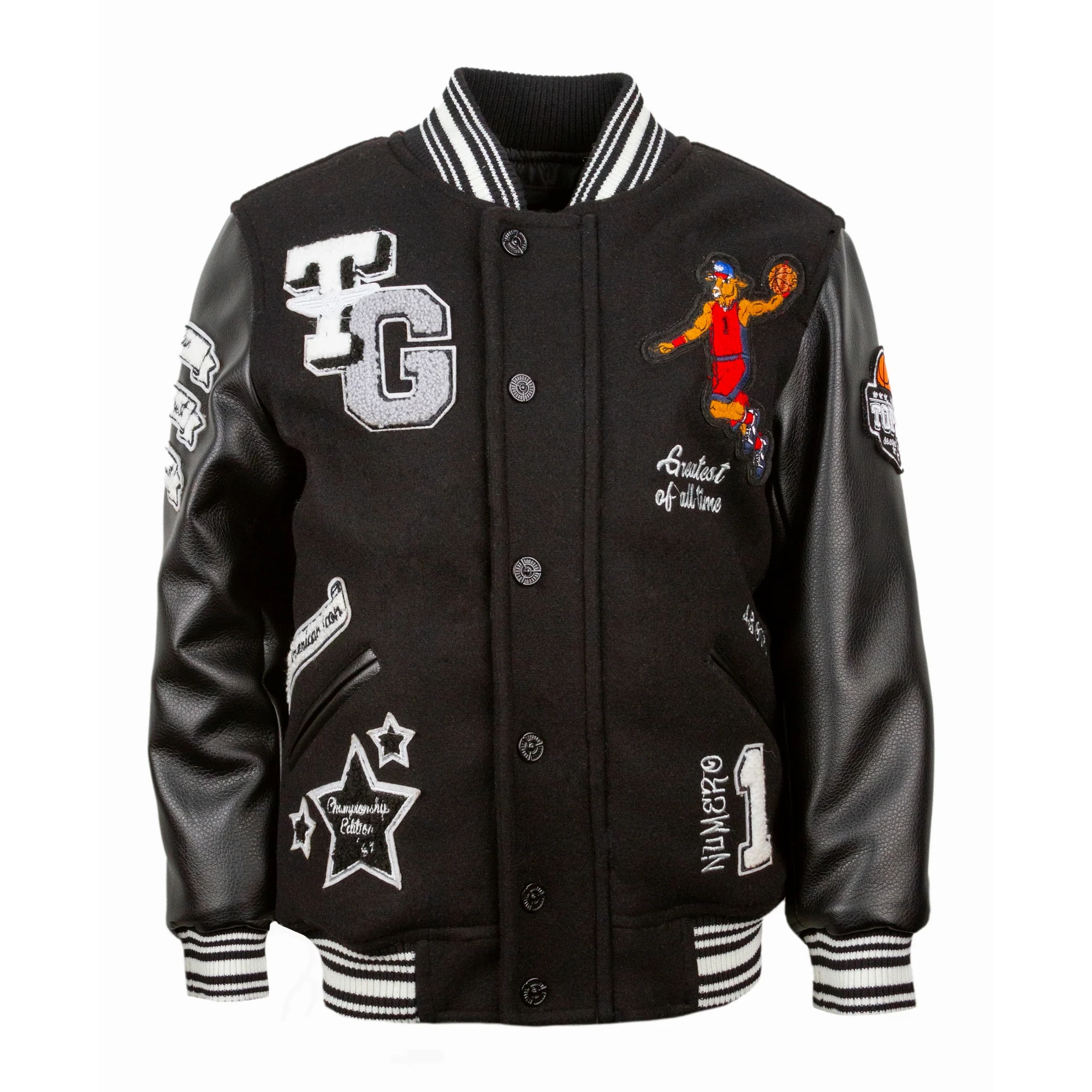 Top Gun New Goat Black Varsity Jacket