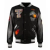Top Gun Shark Black Bomber Varsity Jacket