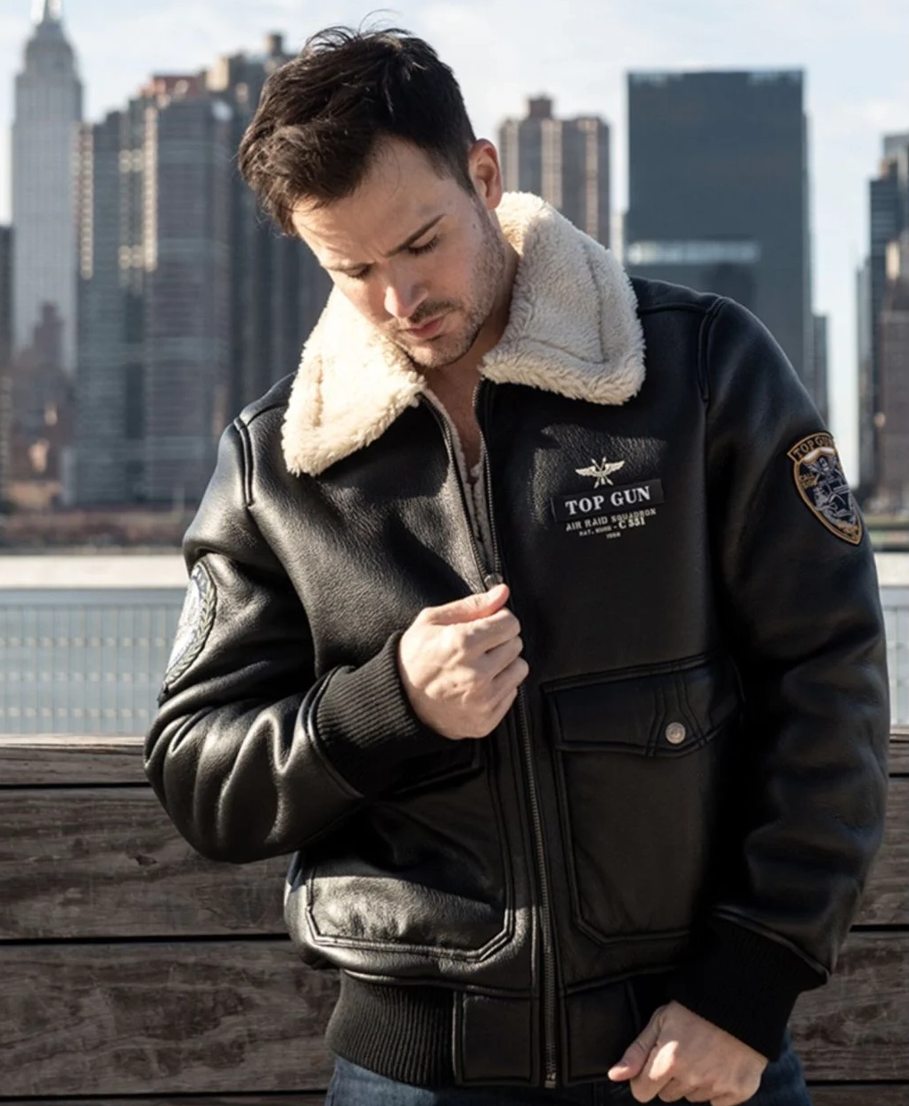 Top Gun Shearling Bomber Jacket
