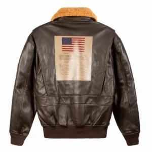 top gun signature series brown bomber jacket