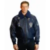 Top Gun Signature Series Leather Bomber Jacket