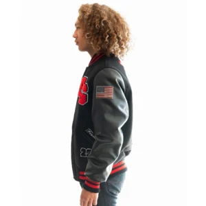 Top Gun The Goat Black Letterman Varsity Jacket