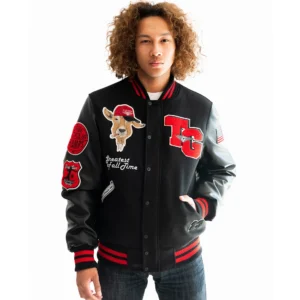 Top Gun The Goat Black Varsity Jacket