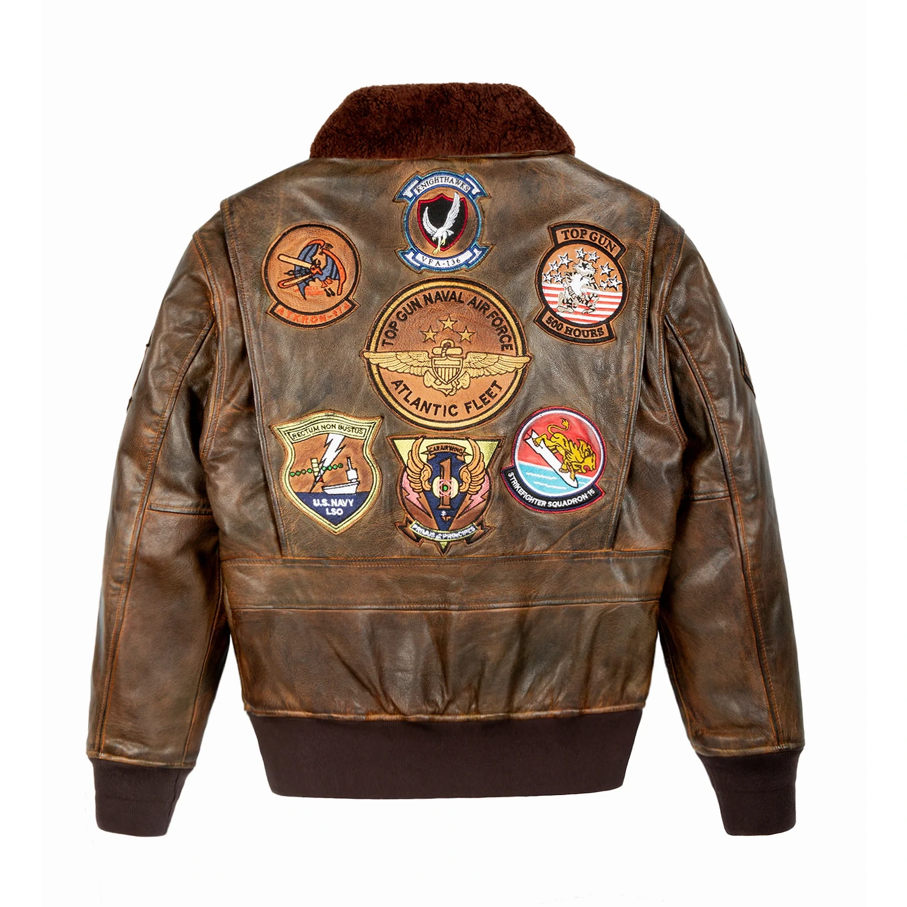 Top Gun Top Hook Shearling Leather Jacket