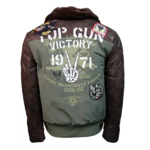 Top Gun Victory Vintage Shearling Bomber Jacket