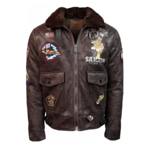 Top Gun Victory Vintage Shearling Leather Jacket