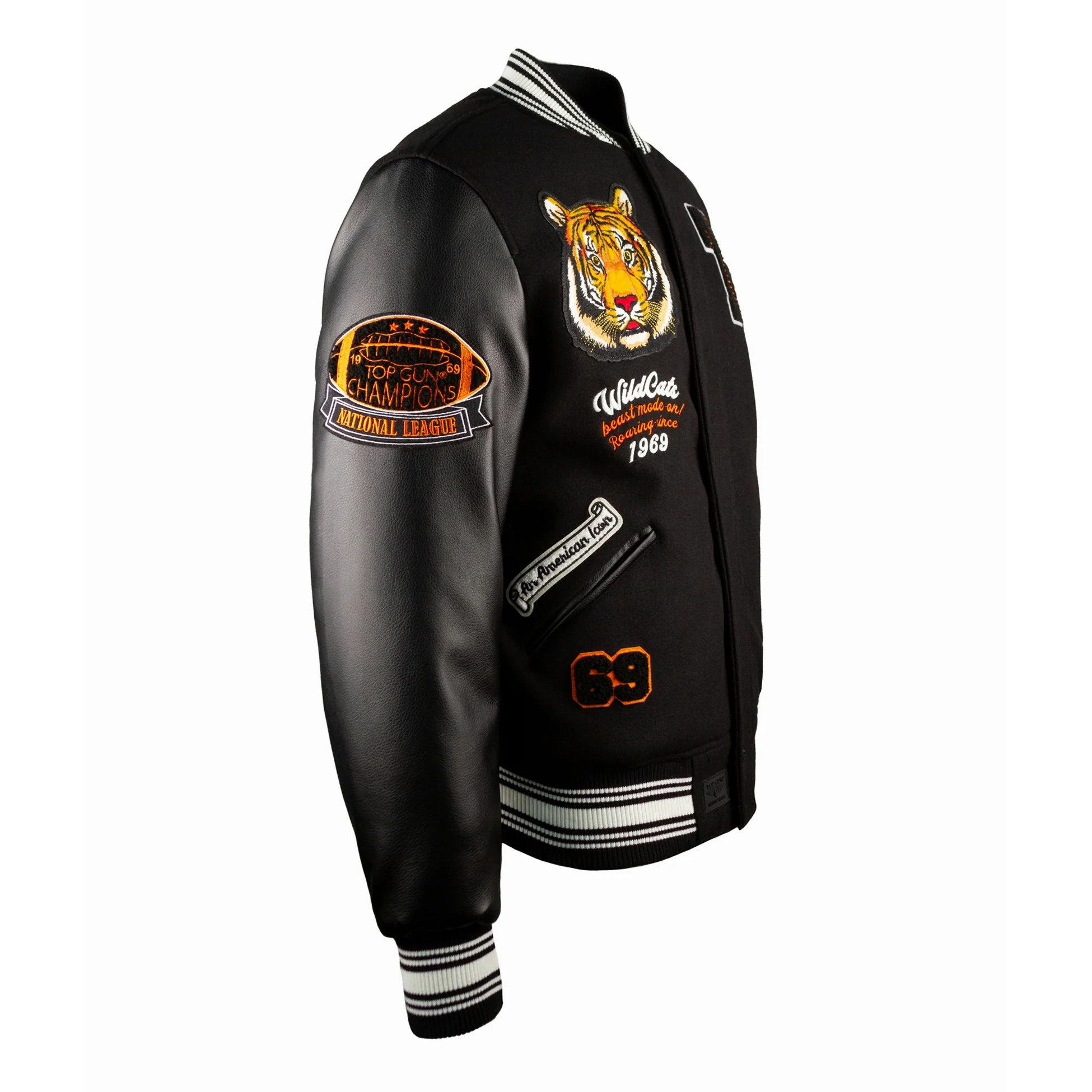 Top Gun Wildcats Black Bomber Jacket
