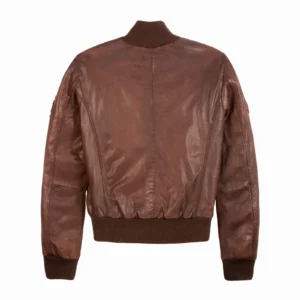 Women's Miss Top Gun Brown Bomber Jacket
