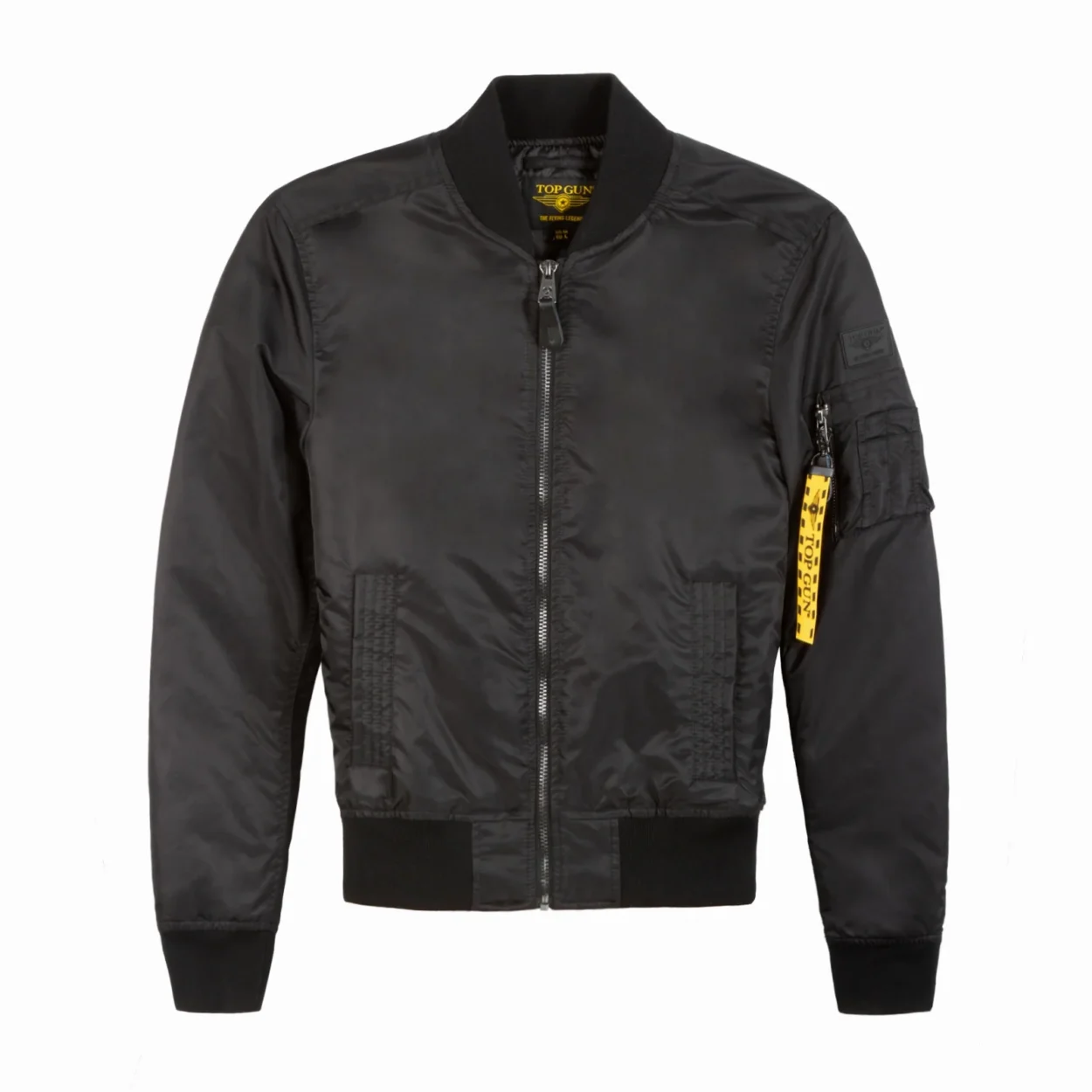 Women's Miss Top Gun MA-1 Black Zipper Jacket
