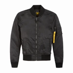 Women's Miss Top Gun MA-1 Black Zipper Jacket