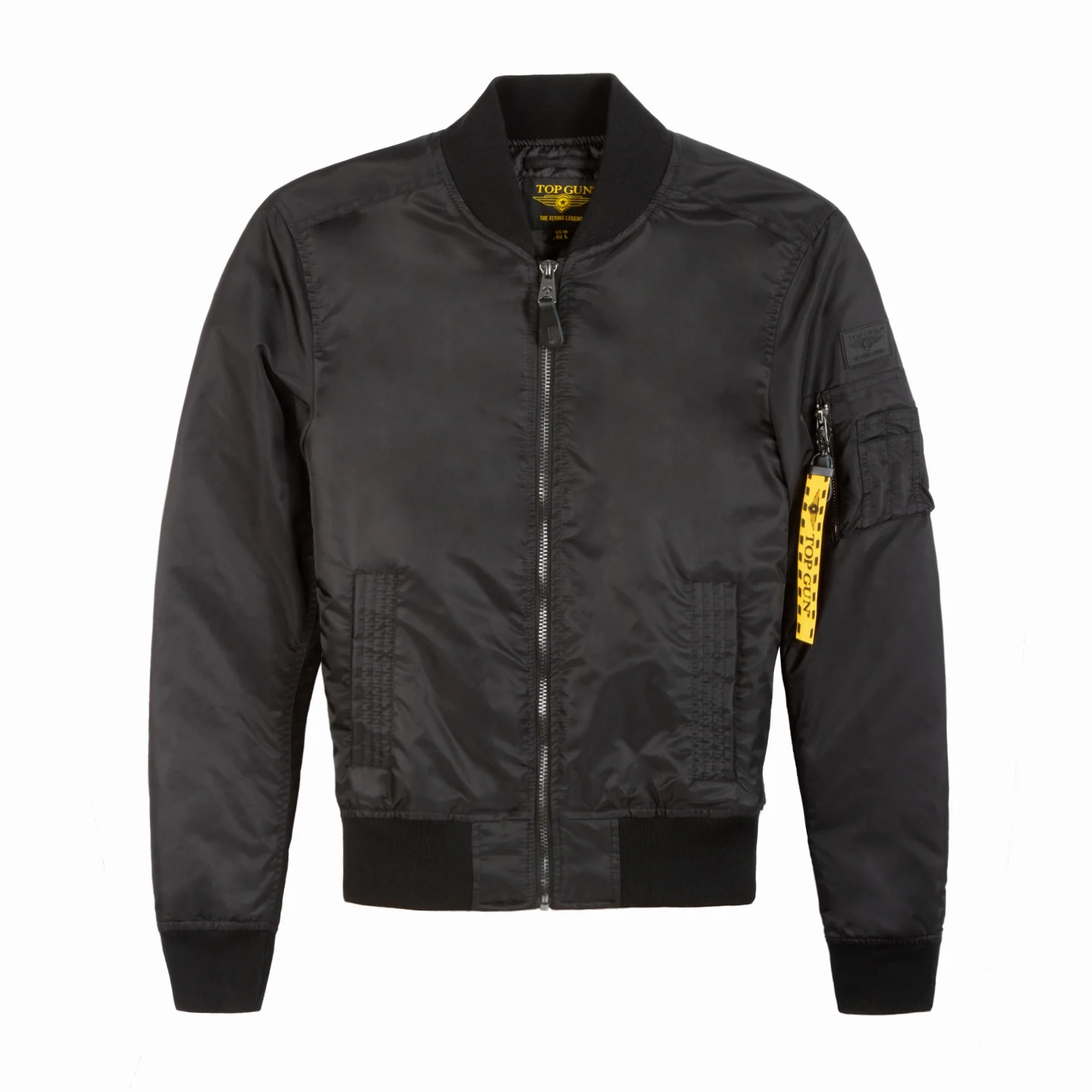 Women's Miss Top Gun MA-1 Black Zipper Jacket